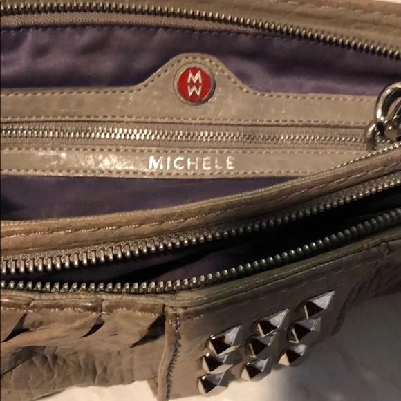 Michele New Gray Handbag. - Picture 4 of 6
